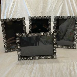 Chaplin-Pewter 4x6 Silver & Black Picture Frame Set of 4